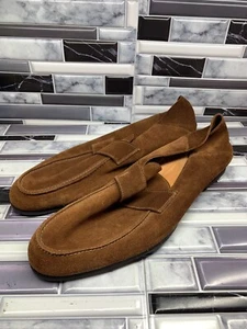 Wolf & Shepherd Brown Suede Monaco Leather Loafer Size 13 - Picture 1 of 6
