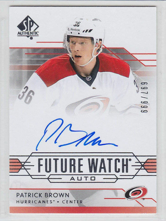 2014-15 UD SPA PATRICK BROWN RC AUTO #264 Autograph Sp AUthentic Future Rookie - Image 1 of 1