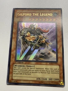 Yugioh Gilford The Legend 1st Edition Ultra Rare SD5-EN001 HP - Picture 1 of 24