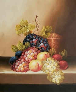Fruits Still Life  #14, 24x20, 100% hand Painted Oil Painting on Canvas - Picture 1 of 6