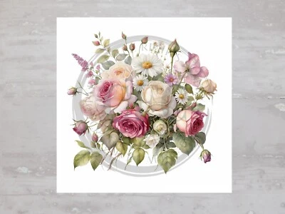 Colcha de costura clássica jardim noiva variedade rosas painel tecido artesanato bloco A655 - Imagem 1 de 4