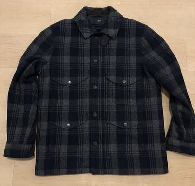 J CREW ‘Langham’ Wool Jacket - Gray/Navy - Men’s Large/L - Mackinaw Cruiser - Image 1 of 4