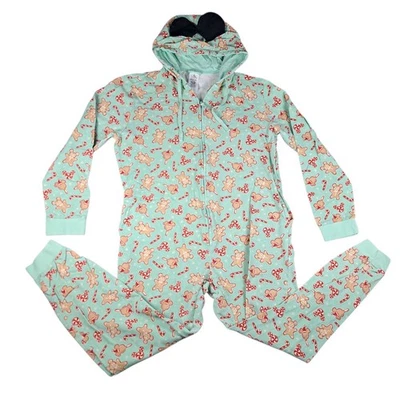 米奇假日零食连体成人大号睡衣连帽带耳朵睡衣 — 第 1/4 张图片