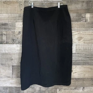 LAURA SCOTT Womens Skirt Plus Size 20W Black Lined Back Zip Modest Career - Picture 1 of 5