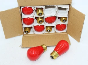 (12 Pack) 11S14/CR130/ATH Red Sign Bulb 11 Watt S14 Medium Base NEW Science - Picture 1 of 7