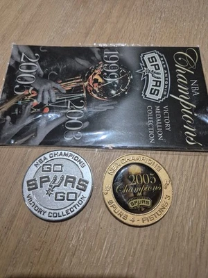 SAN ANTONIO SPURS NBA 3er CAMPEONATO TONO DORADO VICTORIA MEDALLÓN 2005 PISTONES Foto 1 de 3
