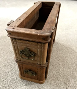 2 cajones y marco de madera antiguos para máquina de coser Treadle Singer - Imagen 1 de 8