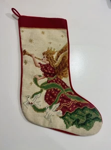 Vintage Christmas Needlepoint Stocking Angel Imperial Elegance 1991 - Bild 1 von 10