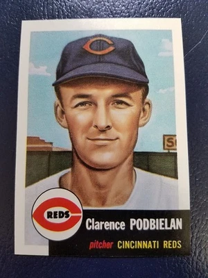 Clarence Podbielan Cincinnati Reds 1991 Topps Archives 1953 Topps Reprint BLANK - Image 1 of 2