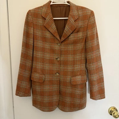 Blazer Giorgio of Palm Beach para mujer a cuadros 100 % cachemir hecho en Italia talla S de EE. UU. Foto 1 de 4