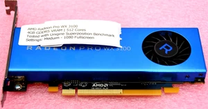 AMD Radeon Pro WX 3100 4GB GDDR5 VRAM | 512 Cores Graphics Card *USED/TESTED* - Picture 1 of 4