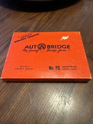 1959 Auto Bridge Play Yourself Card Game Vintage Deluxe Pocket Model No. PB - Image 1 of 4