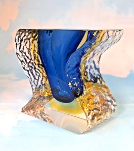 MURANO ALESSANDRO MANDRUZZATO ITALIAN MID CENTURY BRUTALIST 1960'S GLASS VASE - Picture 1 of 19