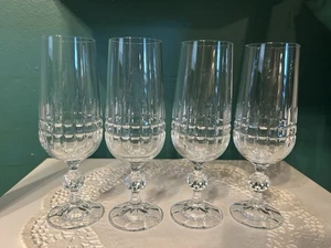Vintage Cascade Bohemia Fine Crystal Flutes - Set Of 4 Belfast Pattern - Picture 1 of 6