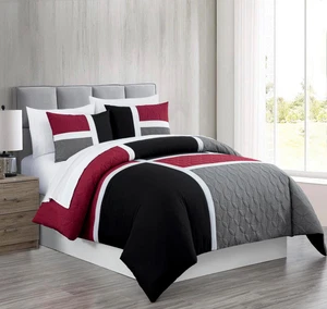 Chezmoi Collection 7-Piece Medallion Patchwork Bed in a Bag Comforter Set - Picture 1 of 19