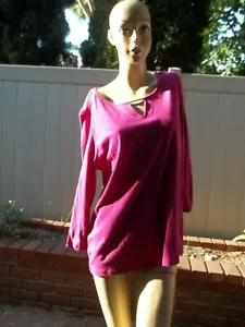 Suéter Top Karen Scott Rosa Damas, Talla L, Mangas 3/4 con Dobladillo Elástico - Imagen 1 de 5