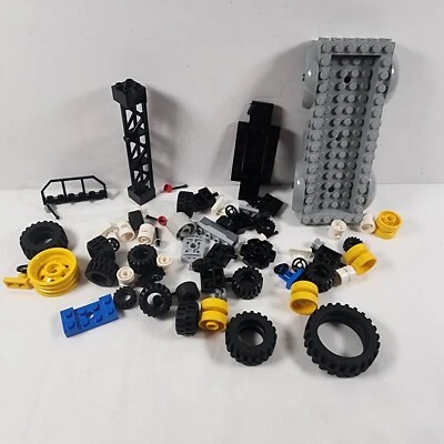 LEGO Bulk WHEELS Tires Car Parts Pillar Chassis Axel Lot 4.6 Onces - Image 1 of 3