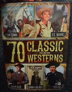 70 Classic Westerns (DVD, 2014, 4-Disc Set) - Foto 1 di 2