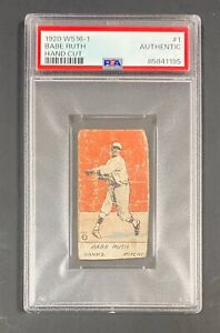 1920 W516-1 Babe Ruth #1 Hand Cut Strip Card (Pitching) PSA Authentic