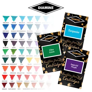 Cartuchos de tinta de diamante para plumas estilográficas - Paquete de 18 carros - Múltiples colores - Imagen 1 de 42