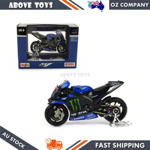 Motocicleta Maisto 1:18 Moto GP 2022 Yamaha Factory Racing Quartararo Morbidelli - Imagen 1 de 4