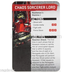 SAS16 CHAOS SORCERER LORD REFERENCE CARD ASSASSINORUM WARHAMMER 40,000 BITZ W40K - Picture 1 of 1