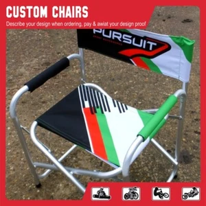 Aluminium Directors Chair - Motocross - Custom - Printed - Camping - Fishing - Picture 1 of 12