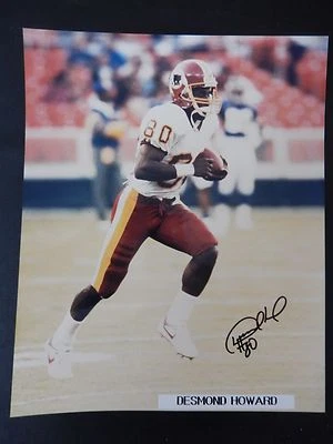 Fotografía autografiada por Desmond Howard de 8" X 10" Foto 1 de 2