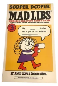 SOOPER DOOPER - MAD LIBS - #3 1962, 1976, 1982- Price/Stern/Sloan Publishers Inc - Picture 1 of 6