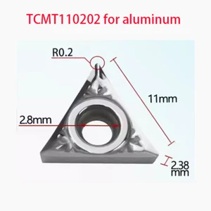 Para aluminio -10 piezas TCMT110202 insertos de carburo TCMT 21,50,5 insertos de torneado - Imagen 1 de 1