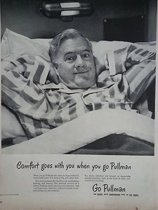 1949 Pullman Railway Trains Comfort Seats Man Pajamas Original Print Ad - Picture 1 of 1