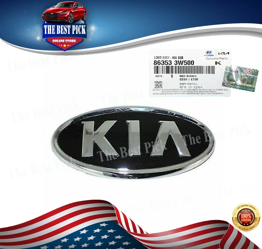 863533W500 capó delantero emblema KIA para 2013 2015 Sportage 2016 2018 Sorento Foto 1 de 1