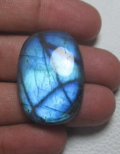 Natural Labradorite Cab Baguette 48.00 Cts Smooth Loose Gemstone Cabochon J 1068 - Picture 1 of 5