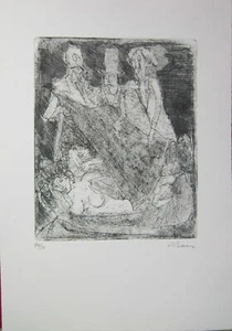 Gravure Etching Ätzen Acquaforte MACCARI Mino 1973 47/50 PUBBLICATA - Imagen 1 de 1