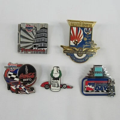 2009 Indy 500 Set of 5 Collector Sponsors Pin Firestone Coca-Cola Milk Community - Image 1 of 2
