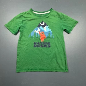 Eddie Bauer Kids T-Shirt Boys Medium 10/12 Green Nature Rocks Bear Mountain Tee - Picture 1 of 9