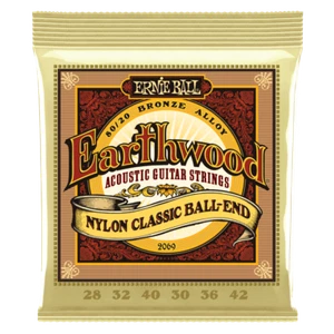 Cuerdas para guitarra clásica Ernie Ball 2069 Earthwood Folk Nylon Ball End 28-42 - Imagen 1 de 1