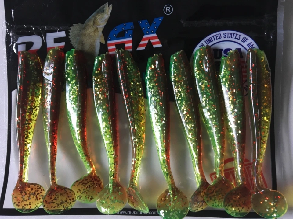 10 Gummifische Relax Kopyto 3 King Shad 7cm Kunstköder NEU !!!! Set 194