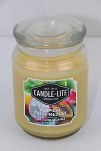 NEW Candle-Lite 18 Oz. Everyday Tropical Fruit Medley Jar Candle Unused - Picture 1 of 3