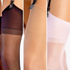 Elasthan 15DEN Strapsstrümpfe S-XL Nylons Strapse Strümpfe Damen Fiore Infini - Bild 1 von 21