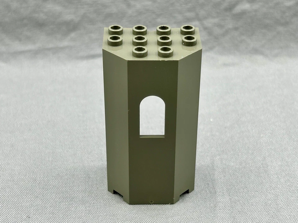 Pieza Lego ~ Gris Oscuro (antiguo) Panel 3 x 4 x 6 Torreta Pared con Ventana ~ Nº 30246 Foto 1 de 1