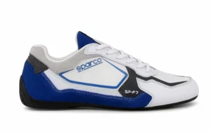 SPARCO SP-F7 White-Blue Motor Racing Driving Trainers Sneakers Shoes - NEW - Picture 1 of 4