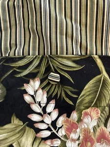 Edredón Waverly Wailea Coast Ébano REINA Tropical Cordón Reversible - Imagen 1 de 14