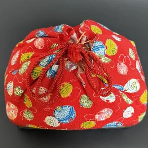 Bambuskorb Kordelzug Kinchaku japanisches Muster japanischer Stil Tasche - Bild 1 von 15