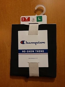 Champion No-Show Throng 3 Pack Black Size Large New - Picture 1 of 6
