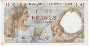 France 14-03-1940 Sully 100 Francs Bill Pick 94 EF - Picture 1 of 2