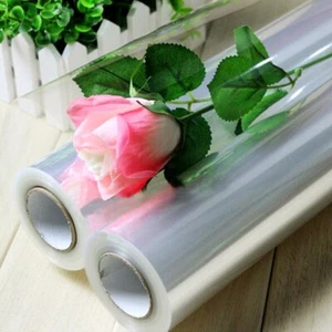 New 100mX80cm Wide Plain Clear Florist Craft Cellophane Roll Film Wrap Hamper UK - Picture 1 of 10