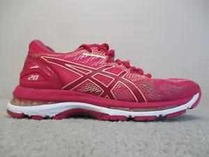 Asics Shoes Womens 5 Gel-Nimbus 20 Running Training Comfy Pink White Sneakers - Picture 1 of 14