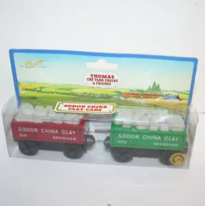 Thomas The Train and Friends Train Sodor China Clay Cars Wood Figure 1996 NIP - Picture 1 of 3