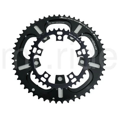 DRIVELINE Chainring 10 Speed 53/39T,Road CX Bike 7075/T6 BCD 110MM Black - Image 1 of 4